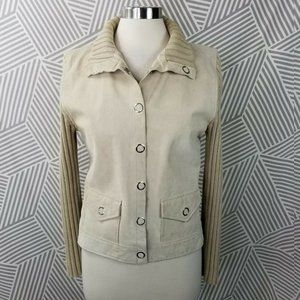 Massini Size Large Suede Leather Jacket Coat Tan